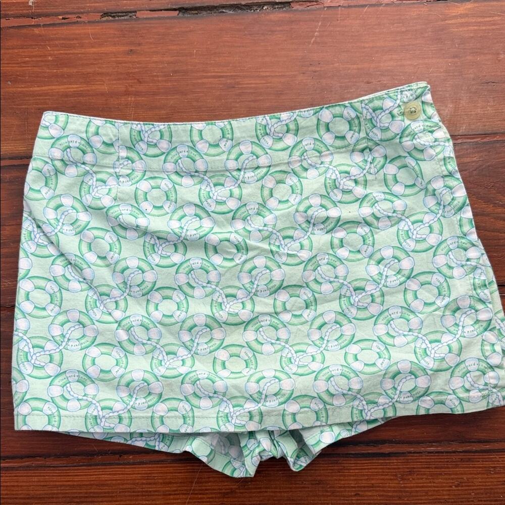 Vineyard Vines life ring nautical printed wrap around shorts skort sz 6